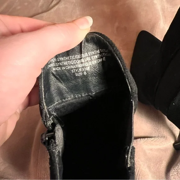 CLASSIC Black Faux Suede Pointed Toe Stiletto Ankle Bootie - Size 8 | Classic - Picture 10 of 10